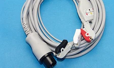  General 6pin 3 Lead ECG EKG Cable Clip AHA Compatible  Zoll Mindray CSI