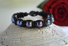 Freshwater Pearl Leather Bracelet Elegant Leather Jewelry Boho Chick For Her Him