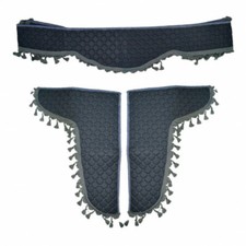 Gray Eco Leather Curtains Gray Tassels for Renault Trucks Gama T K C D Premium