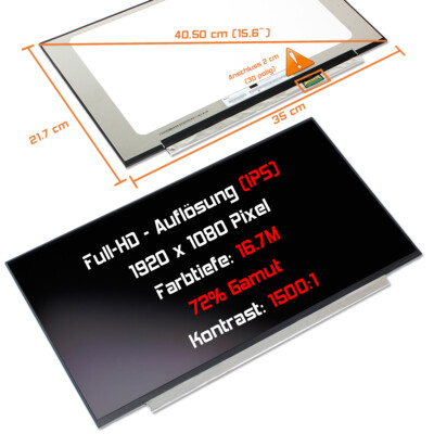 15,6'' FHD Ersatz Display matt fü Samsung Notebook Plus 2 NP550XDA 1500:1 contras