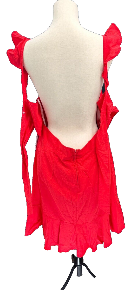 strapless open back dress Red A-line Long Prom Dress With Split,Red Formal Dress Y5336 –  Simplepromdress main image 1