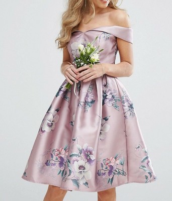 chi chi floral print midi dress
