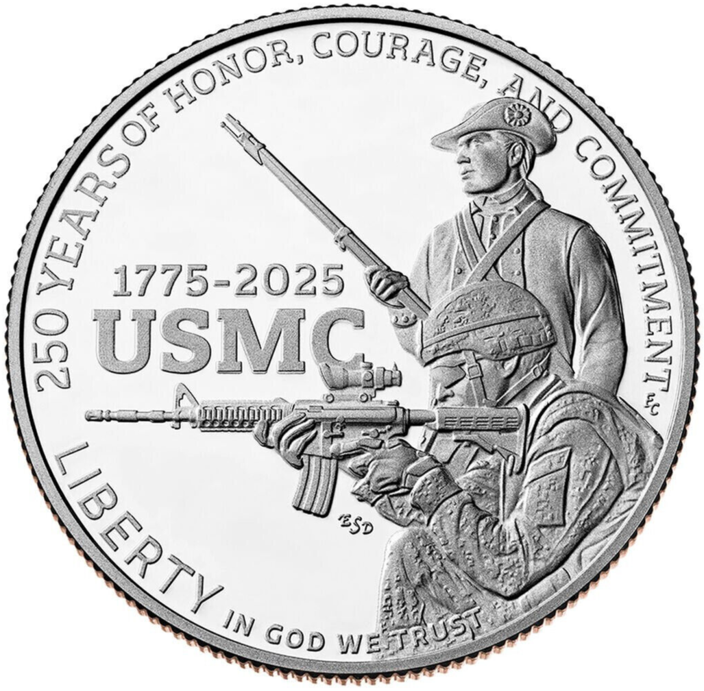 2025-S Marine Corps 250th Anniversary Proof Clad Half Dollar