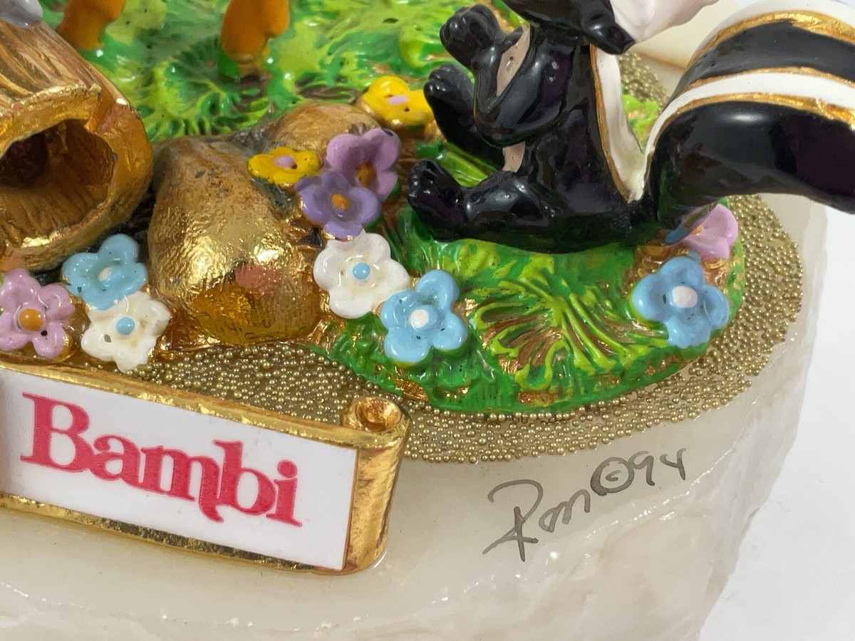 Disney's Ron Lee Sculpture Bambi W/Thumper & Flower 1994 Limited