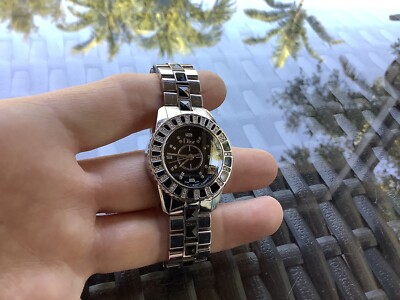 DIOR CHRISTAL DIAMOND/BLACK SAPPHIRE & STEEL LADIES DIOR CHRISTAL DIAMOND/BLACK SAPPHIRE & STEEL LADIES