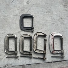Vintage Lot Of 5 PCs Brink & Cotton N0. 143 3" C-Clamp Made in USA Tools