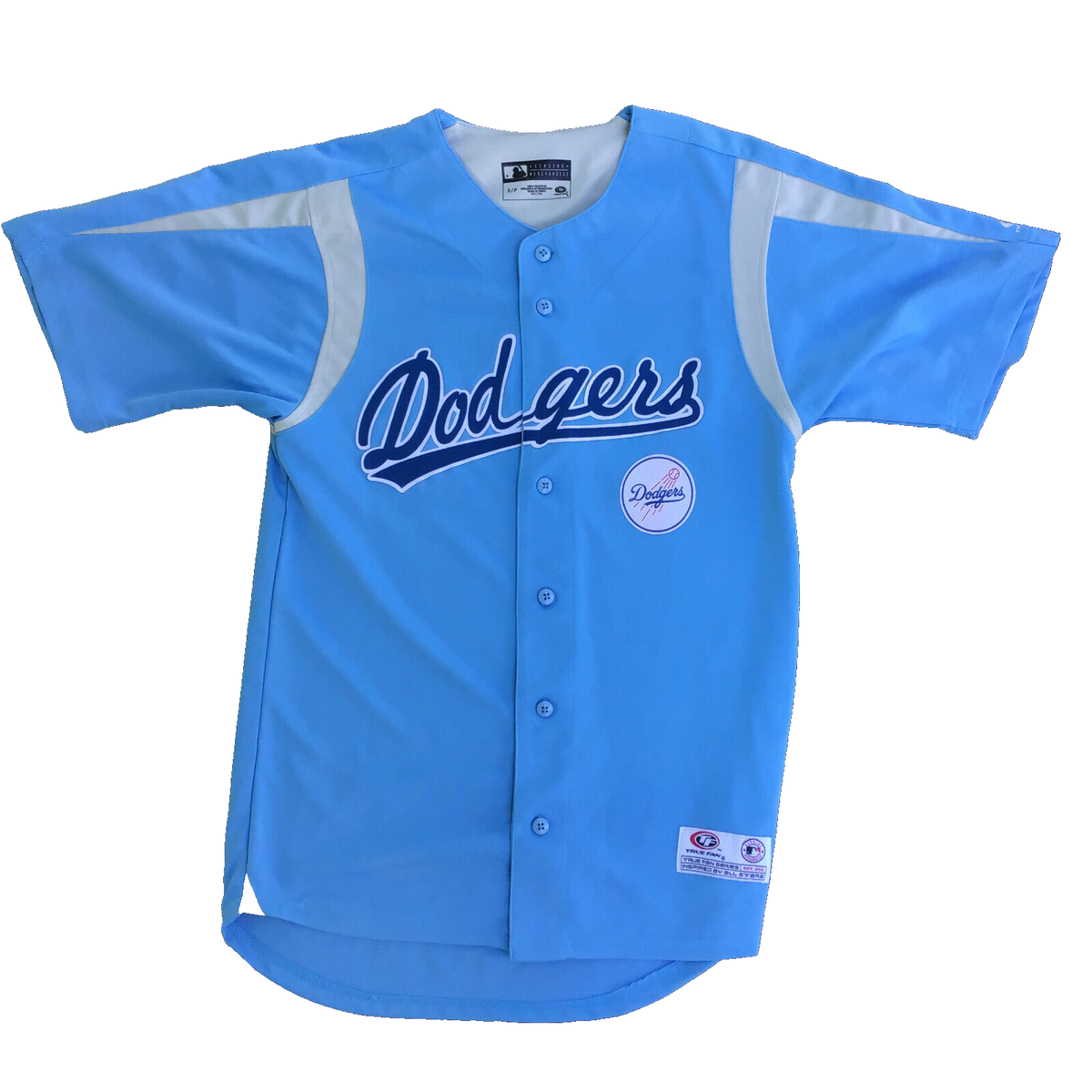 Dodgers ユニフォーム 青 True Fan 海外ものでLサイズです。 Los Angeles Dodgers Men Small Jersey True Fan Blue MLB Sportswear
