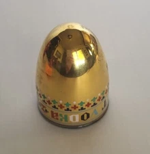 1 Vtg Wolfschmidt Vodka Shot Glass Charka Promotion Egg Shaped Gold Russian 