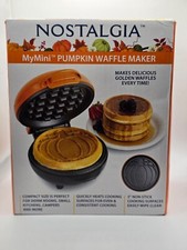NIB Nostalgia My Mini PUMPKIN   Waffle Maker ...