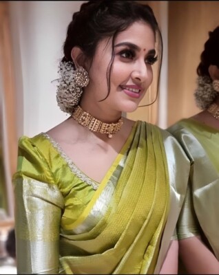 Banarasi weiche Seide Party Hochzeit Sari, Funktion exklusiver Sari & Bluse 11-KT