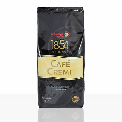 Schirmer Cafe Creme 1854 - 1kg ganze Kaffee-Bohne, 100% Arabica