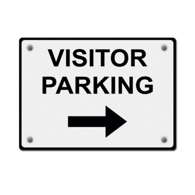 Aluminum Horizontal Metal Sign Directional Right Facility Property