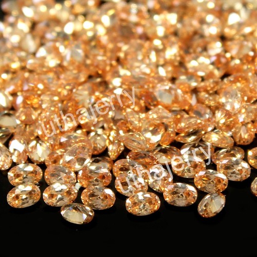 Zaffiro Champagne Ceylon Naturale Certificato 4x3 Mm Taglio Ovale Gemma - Foto 3