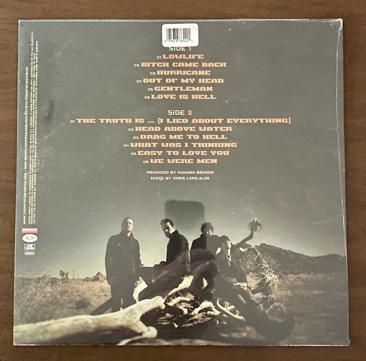 THEORY OF A DEADMAN “ THE TRUTH” IS ORANGE VINYL RECORD NEW AND.