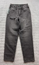 Wild Fable Women's Size 00 Super High Rise Tapered Jeans Black Wash