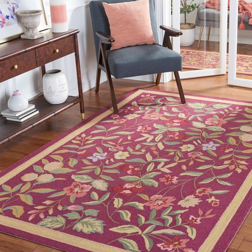 Tapis Safavieh Chelsea BOURGOGNE 2'-9" X 4'-9" - HK210C-3 - Photo 1 sur 3