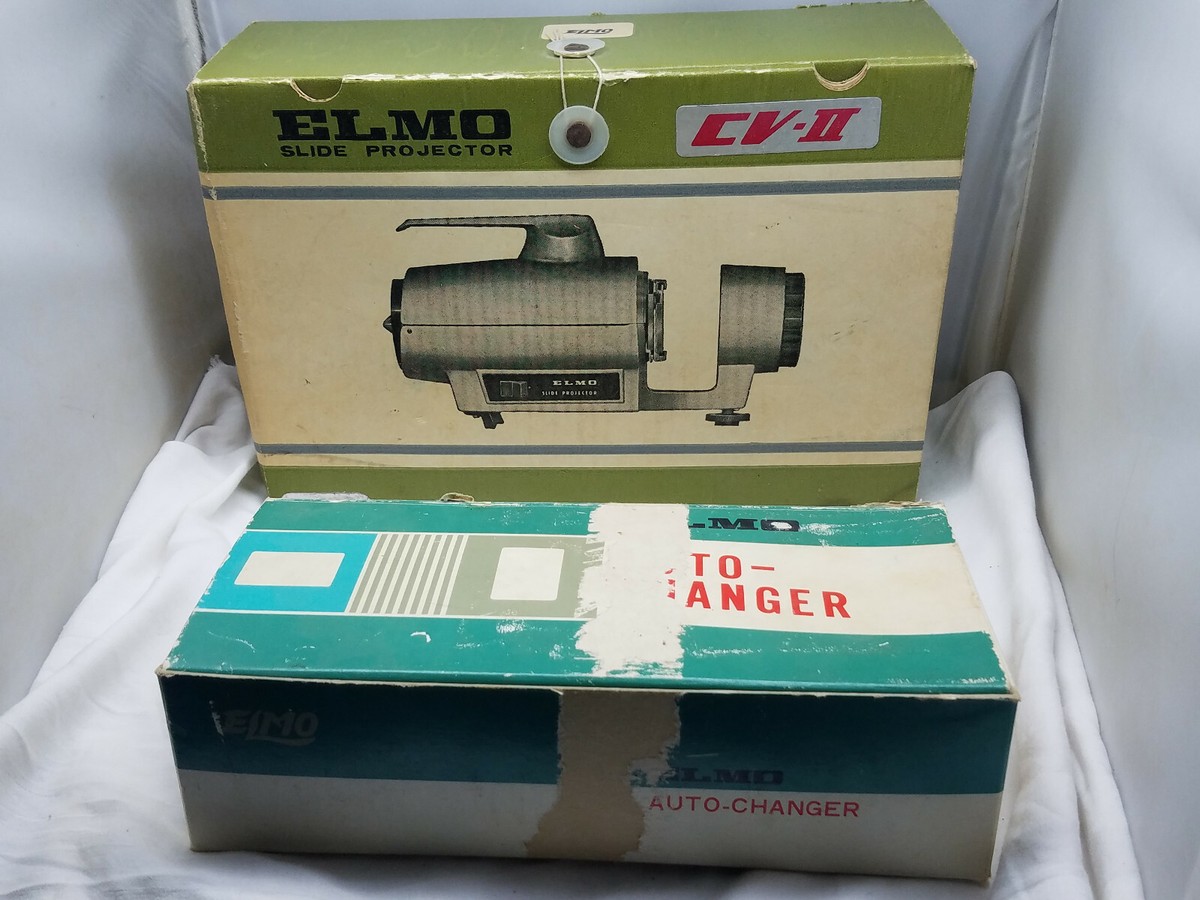Vintage Elmo Slide Projector CV-II w/ Auto-Changer - Complete in