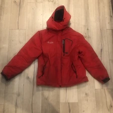 Moerdeng Women’s Winter Ski Jacket With Hood Waterproof Red Size L