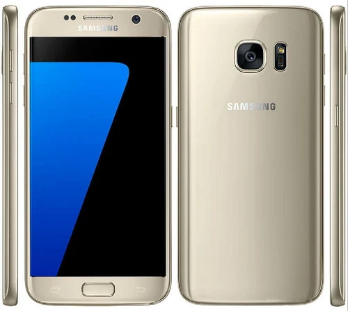Original Samsung Galaxy S7 G930F/DS Dual-SIM Unlocked Phone 32GB Very Good Gold