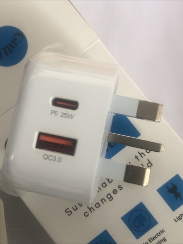 Guttlu Original Dual port, fast charger, 25W USB + USB C Charger new - 第 8/10 張圖片