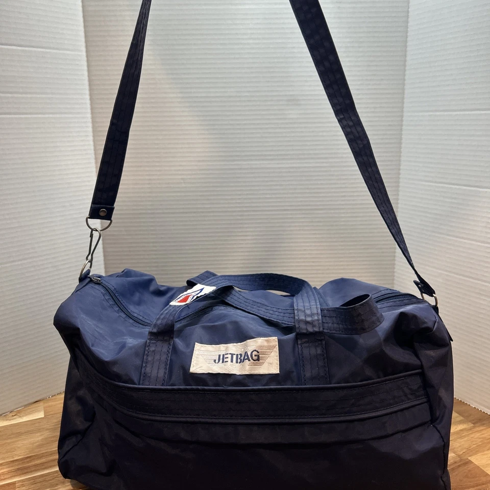 Vintage Jetbag Blue Sports Bag by Holiday Fair overnight weekender duffle bag - Image 4 of 4