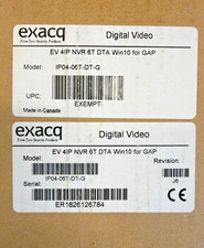 Exacq ExacqVision IP04-06T-DT DIGITAL VIDEO EV 4IP NVR 6T DTA Win 10