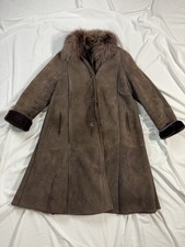 Entrefino Español Shearling Coat Donna Montone Lungo Originale