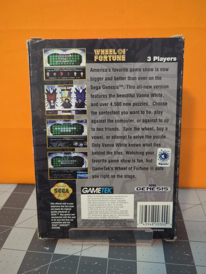 Wheel of Fortune (Sega Genesis, 1992) Complete CIB Cardboard box tested - Image 2 of 4
