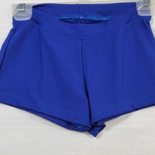 NWT Capezio Boy Cut Low Rise Shorts, Royal Blue Size Small Adult