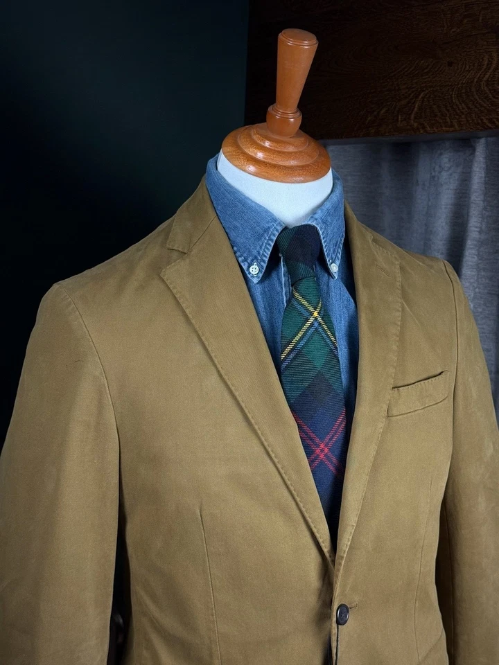 Pre-Owned Mens Polo Ralph Lauren Montana Khaki Stretch Chino Blazer 38S RRP £325 - Image 2 of 4