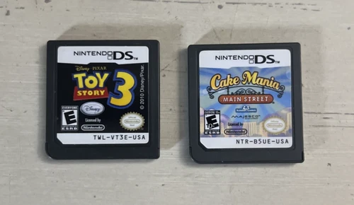 Cake Mania: Main Street (Nintendo DS, 2011) AND Toy Story 3 (2010) Tested