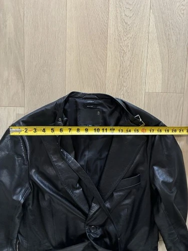 $2995 New R13 Belt Collar Leather Jacket Small Goth Glam Rock Owens Avantgarde image 14