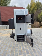 Generatore di aria calda NG30 kw (fino a 400 m2) ad olio usato e legna.