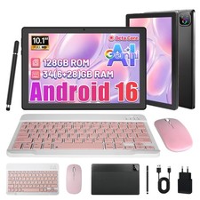 2026 Android 16 Tablet 10.1" 34GB 128GB/1TB Octa Core 6000mAh Dual Camera Touch