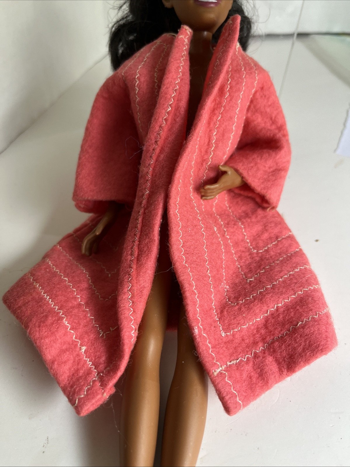Long Coat  Fits 11 1/2 Inch Fashion Doll May Smelll Musty Used