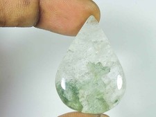 67 Karat Lodolith Garten Quarz Birne Kristall Cabochon Lose Edelstein 25 x...