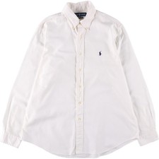 Used Ralph Lauren CUSTOM FIT long-sleeved cotton shirt men's size L approx. 