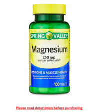 Spring Valley Magnesium Bone  Muscle Health Dietary Supplement Tablets, 250 mg,
