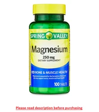 Spring Valley Magnesium Bone & Muscle Health Dietary Supplement Tablets, 250 mg,