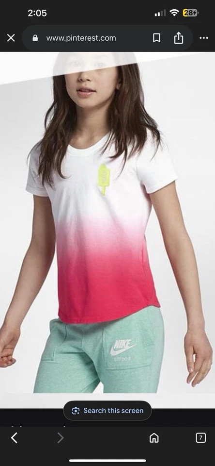 NIKE (2018) Official Girls Ice Cream Dip Dye T-Shirt Youth Size Large - Image 4 of 4