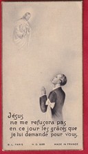 1941 First Communion holy prayer card church Essey Nancy France/Rene Mutin