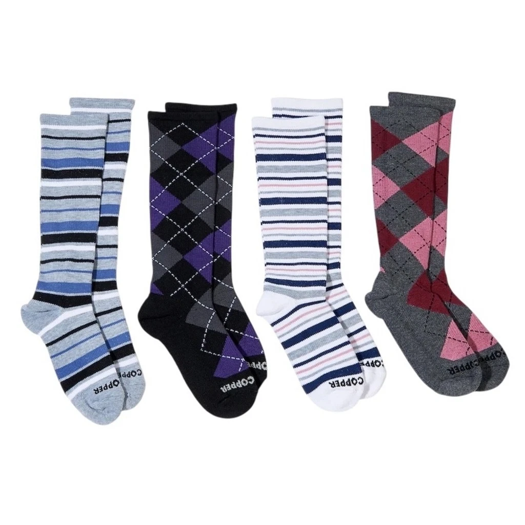 Bas,Chaussettes de sport à Compression en Ion cuivre pour hommes et