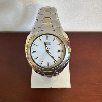 Pre-owned CITIZEN E111-S022240 Stainless Steel Men's Wristwatch Works