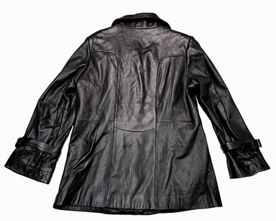 Preston & York Leather Lamb Skin Jacket Full-Zip & Snap Black