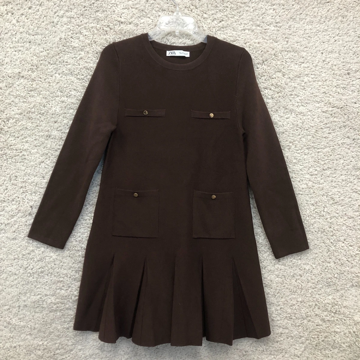 mini sweater dress zara Off The Shoulder Boat neck long sleeve dress. Zara - Boat Neck Knit