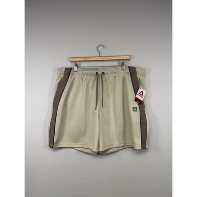 Athletic Gorpcore Reebok Mens 2XL Beige RBK-DRY 7'' Inseam Training Shorts NEW