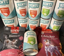RINTI PAKET 11 Dosen +2 SNACKS Chicko bitties Premium Hundefutter Niere /Gewicht