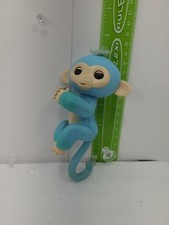 WowWee Fingerlings Interactive Baby Monkey Toy-'Boris' Blue Monkey-Talks/Moves