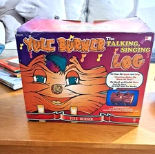 Vintage 1999 Telco Yule Log Burner Talking Signing Animated Christmas Motionette