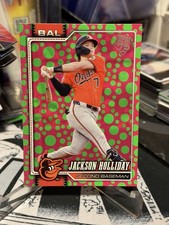 2026 Topps Series 1 Holiday Polka Dots Green/Pink Jackson Holliday # 92